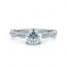 Infinity Twist Pavé Diamond Engagement Ring (14K White Gold)