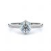 Offset Four Prong Basket Solitaire Engagement Ring (14K White Gold)