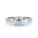 Tapered Baguettes Sidestone Engagement Ring (Platinum)