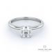 Four Prong Classic Solitaire Engagement Ring (18K White Gold)