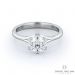 Interlaced Six Prong Solitaire Engagement Ring (18K White Gold)