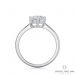 Offset Four Prong Basket Solitaire Engagement Ring (14K White Gold)