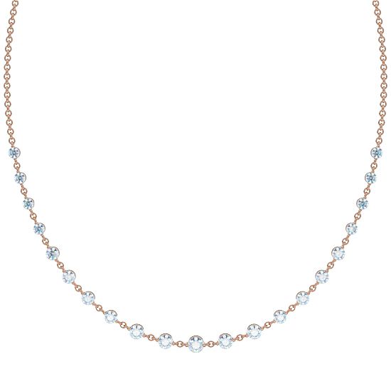 Graduated Diamonds Chain Link Necklace
