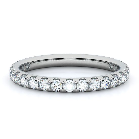 French Set Diamond Ring (0.50 - 1.00 Ctw.) (Platinum)