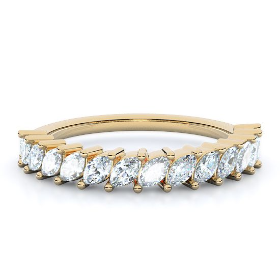 Tilted Marquise Diamond Ring (18K Yellow Gold)