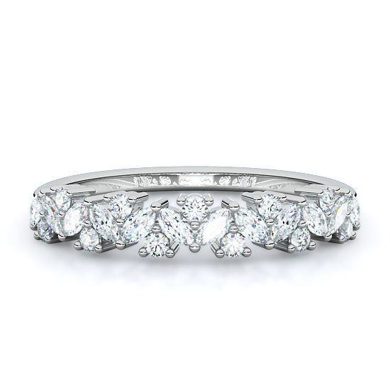 Cluster Marquise and Rounds Diamond Ring (Platinum)