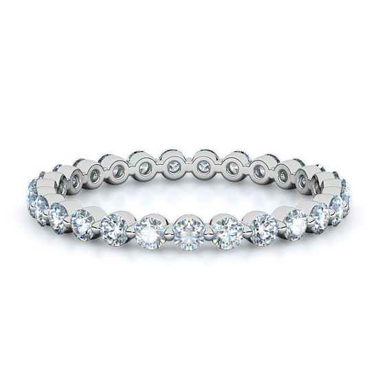 Floating Round Diamonds Eternity Band (0.50-1.30 Ctw.) (Platinum)