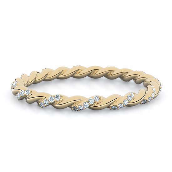 Diamond Rope Eternity Band (14K Yellow Gold)