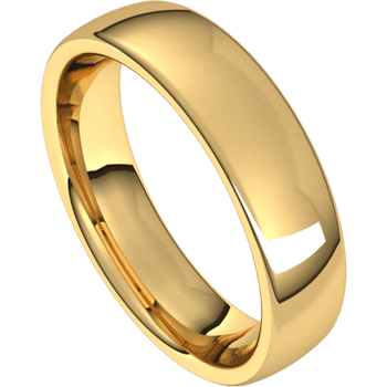 European Comfort Fit Band 5mm (14K Yellow Gold)