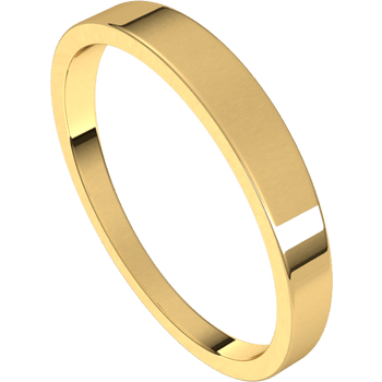 Standard Fit Flat Tapered Band 3mm (14K Yellow Gold)