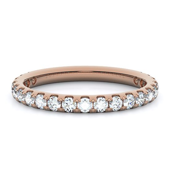French Set Diamond Ring (0.50 - 1.00 Ctw.) (18k Rose Gold)