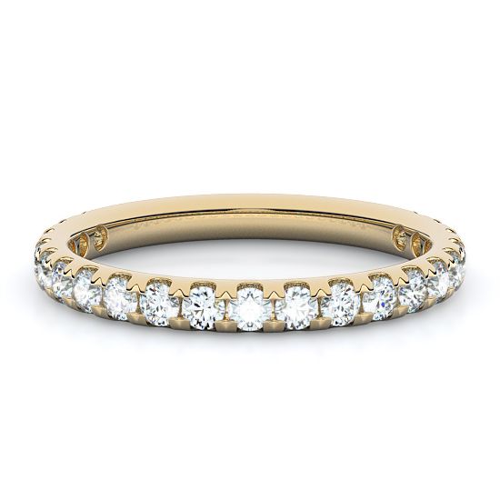 French Set Diamond Ring (0.50 - 1.00 Ctw.) (14k Yellow Gold)