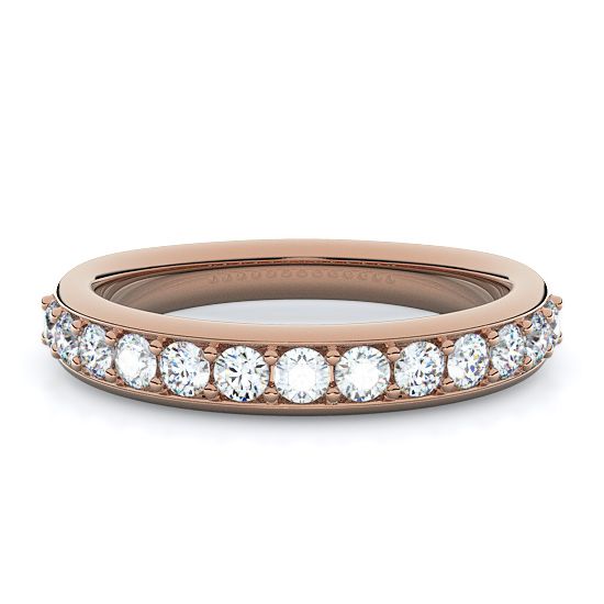 Rounds Tapered Band Diamond Ring (0.35 - 0.90 Ctw.) (14K Rose Gold)