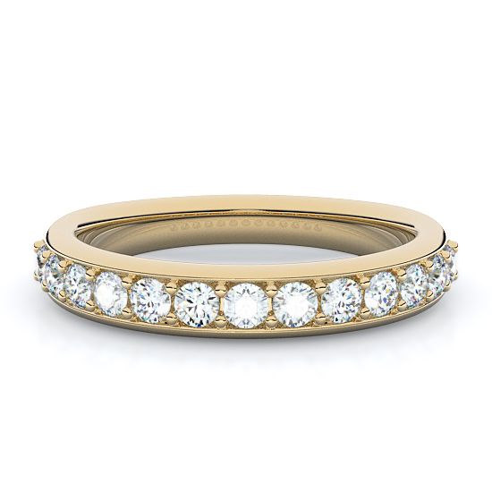 Rounds Tapered Band Diamond Ring (0.35 - 0.90 Ctw.) (18K Yellow Gold)