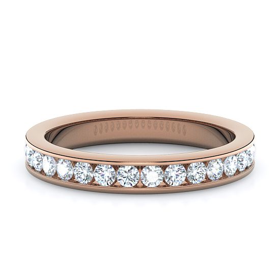 Channel Set Diamond Ring (0.50 - 1.35 Ctw.) (14K Rose Gold)