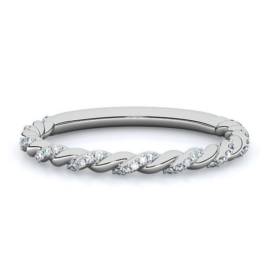 Pave Twist Diamond Ring (Platinum)