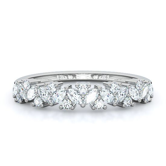 Cluster Marquise and Rounds Diamond Ring (Platinum)