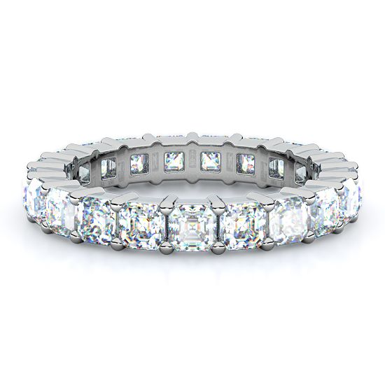 Asscher Cut Eternity Band (1.25-3.30 Ctw.) (18K White Gold)