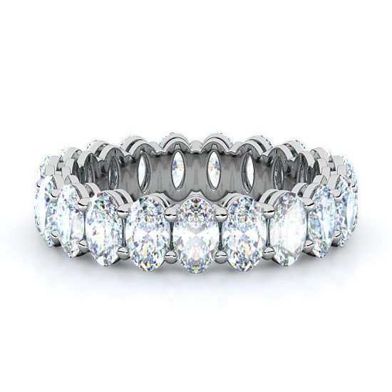 Open Gallery Oval Diamond Eternity Band 5.25 Ctw. (Platinum)