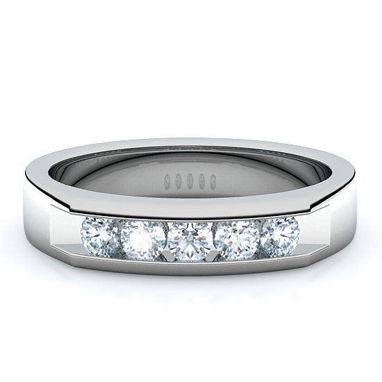 Five Stone Mens Diamond Ring 0.50 - 1.05 Ctw. (Platinum)