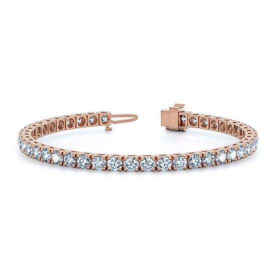 Classic Four Prong Square Basket Diamond Tennis Bracelet 1.48-16.5 Ctw. (18K Rose Gold)