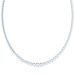 Two Prong Graduated Diamond Strand Necklace 8.20-15.15 Ctw. (18K White Gold)