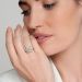 Radiant Cut Tapered Baguette Side Stone Ring